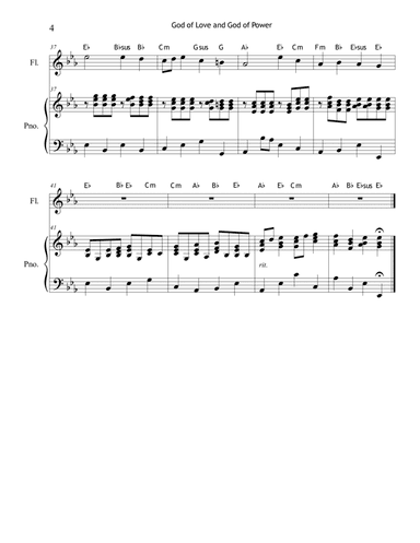 God of Love and God of Power (Flute & Piano) (arr. Carol Troutman Wiggins)