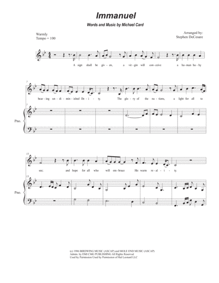 Immanuel (arr. Stephen DeCesare)