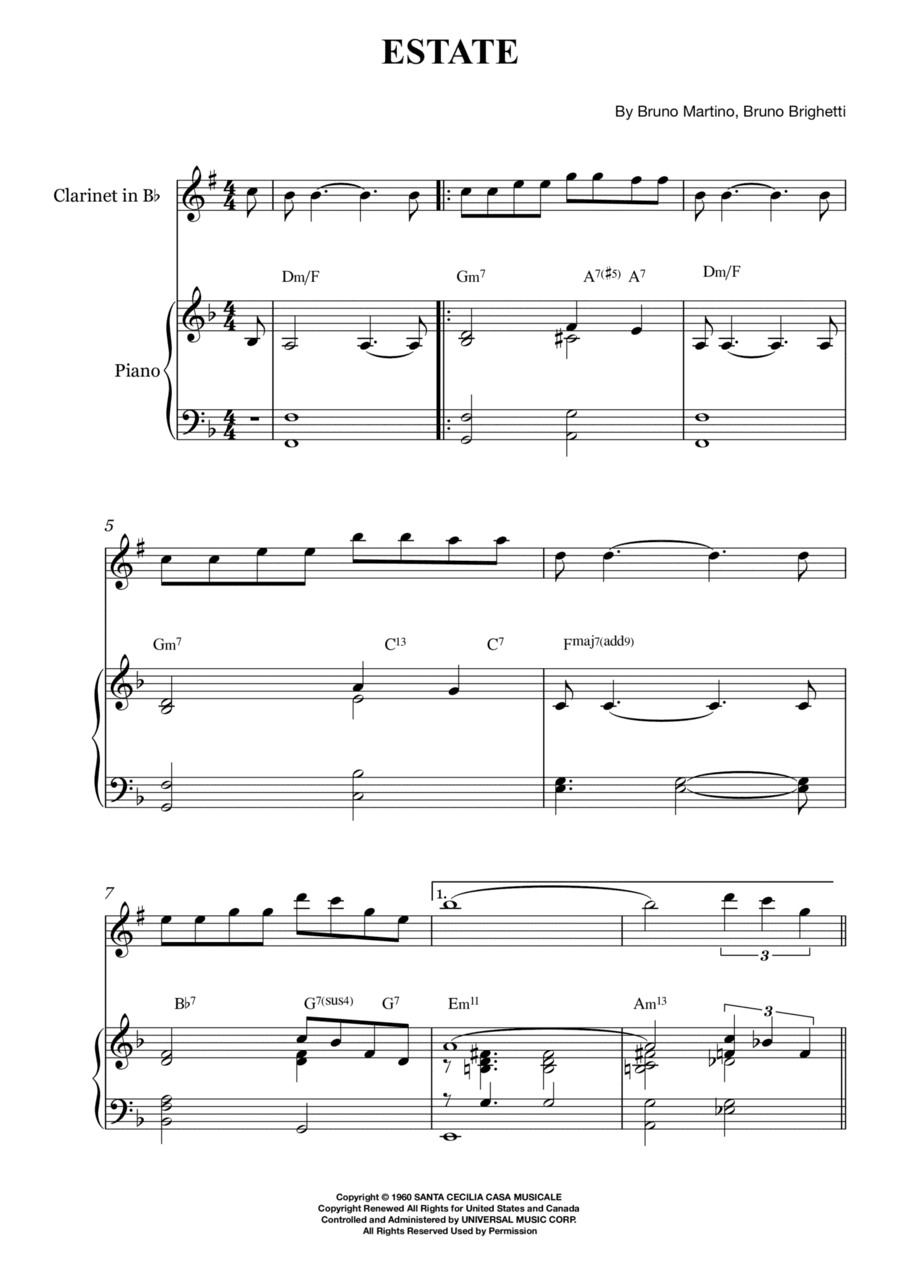 Estate (arr. Karen Gueiros)