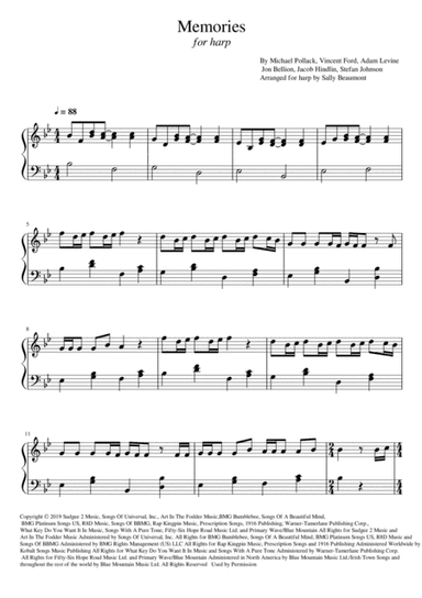 Memories (arr. Sally Beaumont)