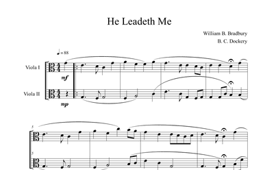 He Leadeth Me (Viola Duet) (arr. B. C. Dockery)