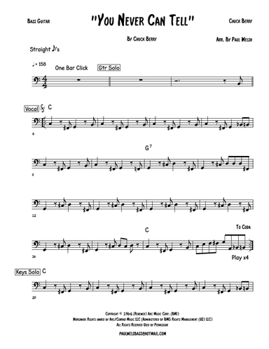 You Never Can Tell (arr. P Welsh)