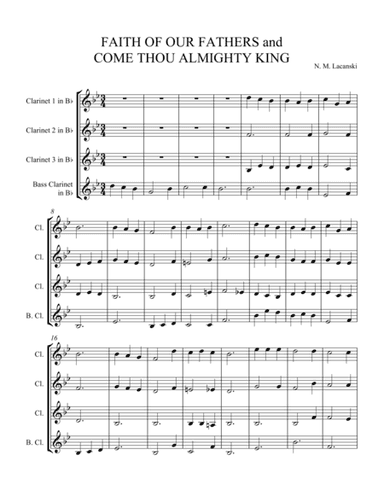 Faith Of Our Fathers and Come Thou Almighty King (arr. theupperstaff.com)
