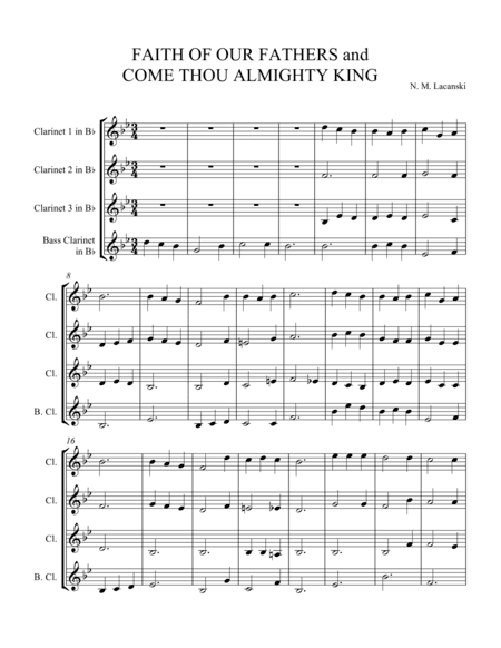Faith Of Our Fathers and Come Thou Almighty King (arr. theupperstaff.com)