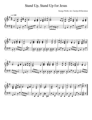 Stand Up, Stand Up for Jesus (arr. Carolyn M Davidson)