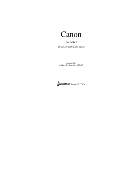 Canon (arr. Adapted and arranged by Andrew R. Guarrine)