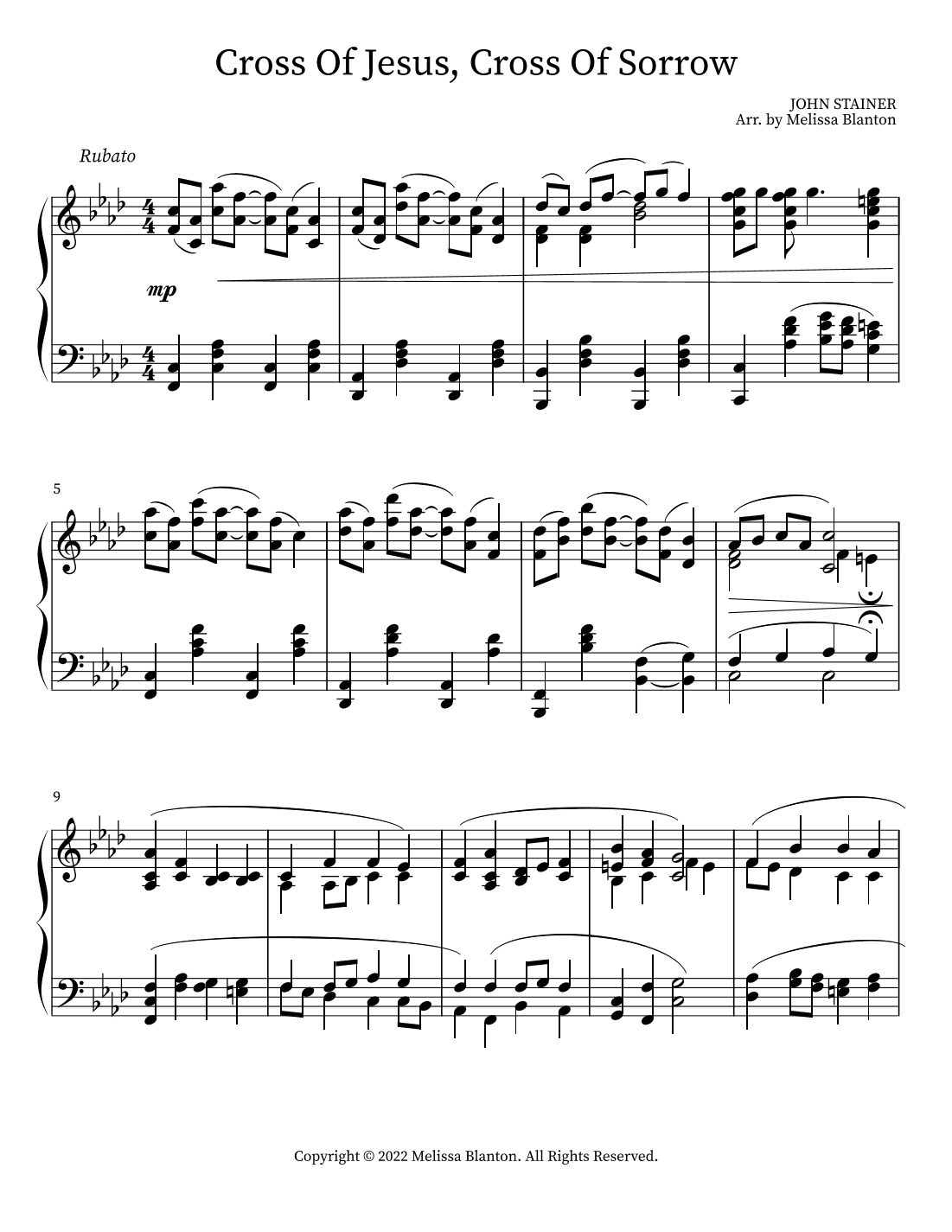 Cross of Jesus, Cross of Sorrow (arr. Melissa Blanton)