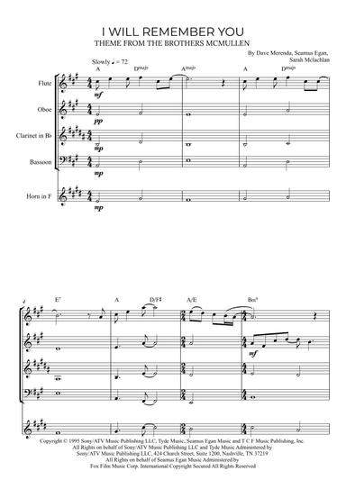 I Will Remember You (arr. Alex Nunes Rodrigues)