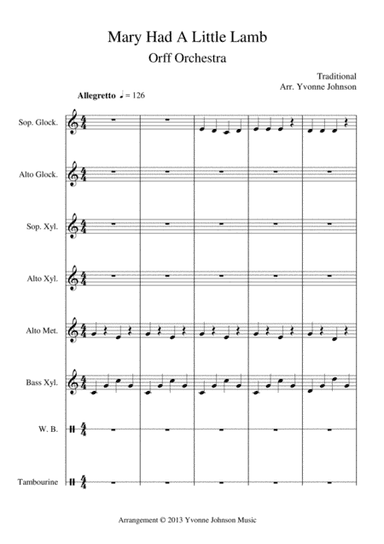 Mary And Yankee - For Orff Ensemble (arr. Yvonne Johnson)