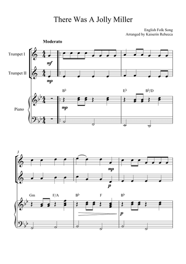 There Was A Jolly Miller (arr. Kaiserin Rebecca)