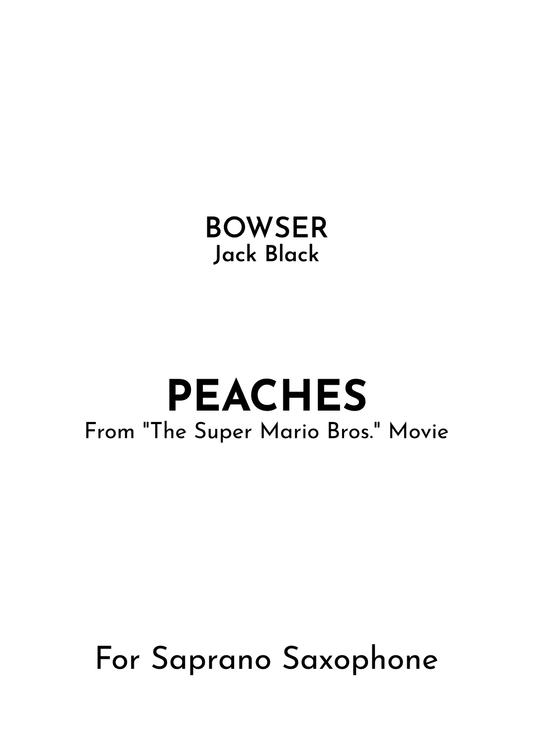 Peaches (arr. Jireh J.)