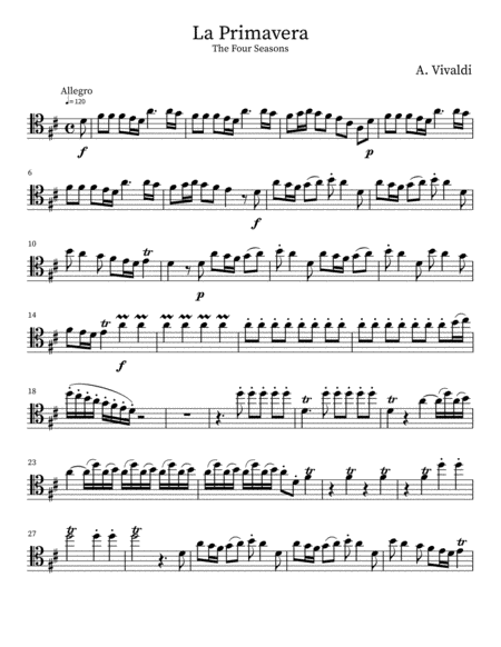 The Four Seasons - Spring (La Primavera) (arr. Tom Christie)