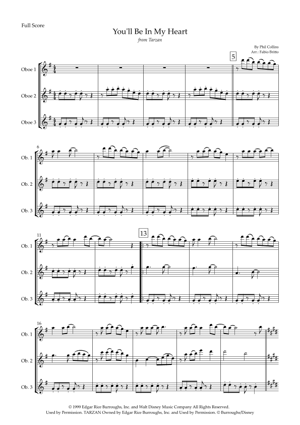 You'll Be In My Heart (arr. Fabio Britto)