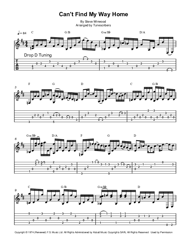 Can't Find My Way Home (arr. Tunescribers)