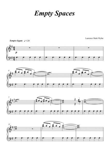 Empty Spaces (Piano Solo 1)