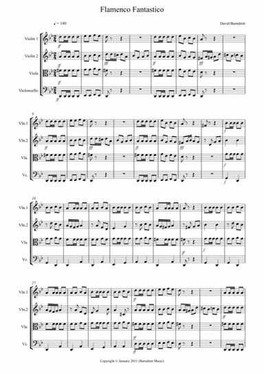 Flamenco Fantastico for String Quartet