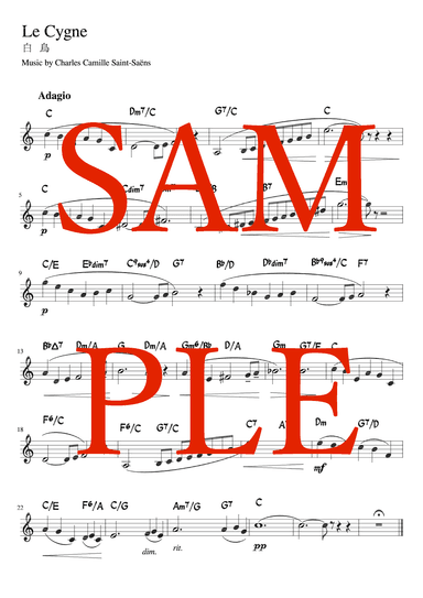 "Le Cygne"(Cdur ) (arr. pfkaori)