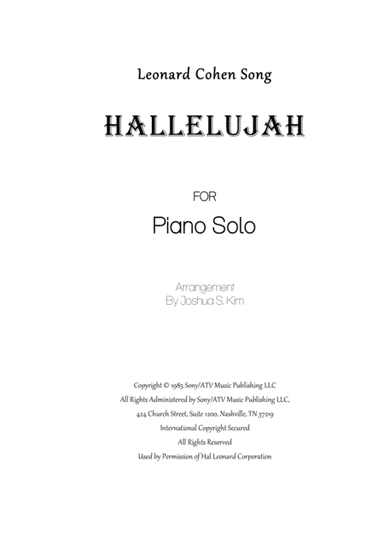 Hallelujah (arr. Joshua S. Kim)