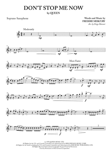 Don't Stop Me Now (arr. Diego Marani)