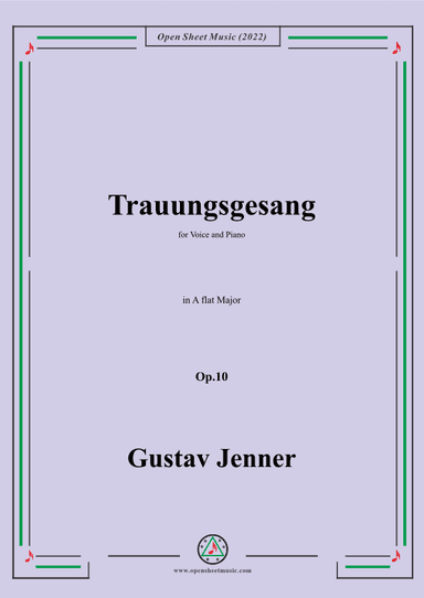 Jenner-Trauungsgesang,in A flat Major,Op.10 (arr. OSM Press)
