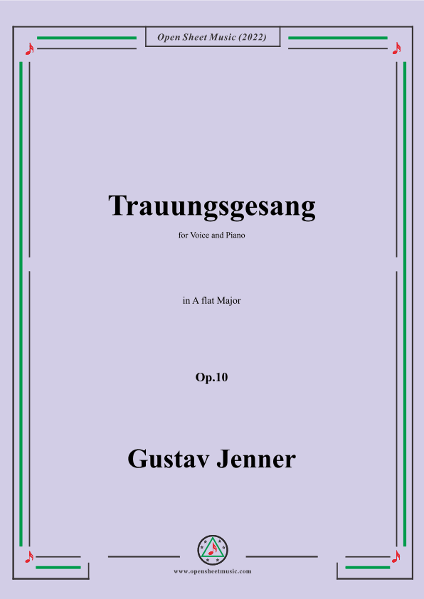 Jenner-Trauungsgesang,in A flat Major,Op.10 (arr. OSM Press)