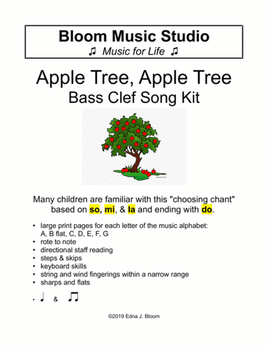 The Apple Tree Song Bass Clef Kit (arr. Edna J. Bloom)
