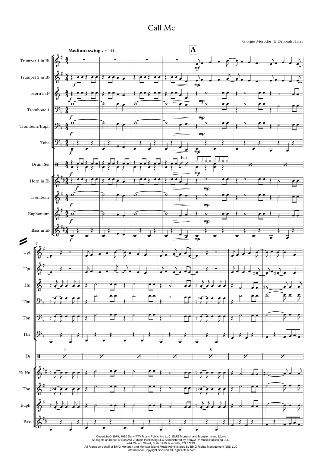 Call Me (arr. Kevin P Holdgate)
