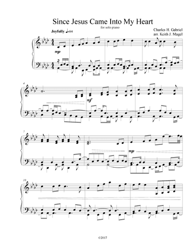 Since Jesus Came Into My Heart (arr. Keith James)