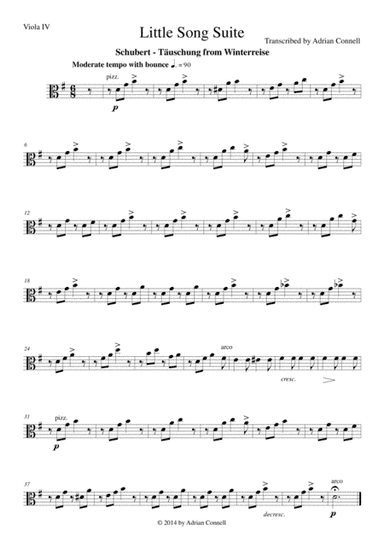Litte Song Suite for Five Violas - Viola 4 (arr. Adrian Connell)