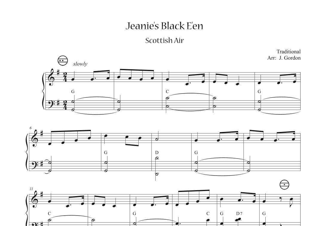 Jeanie's Black E'en (arr. Julia Gordon)