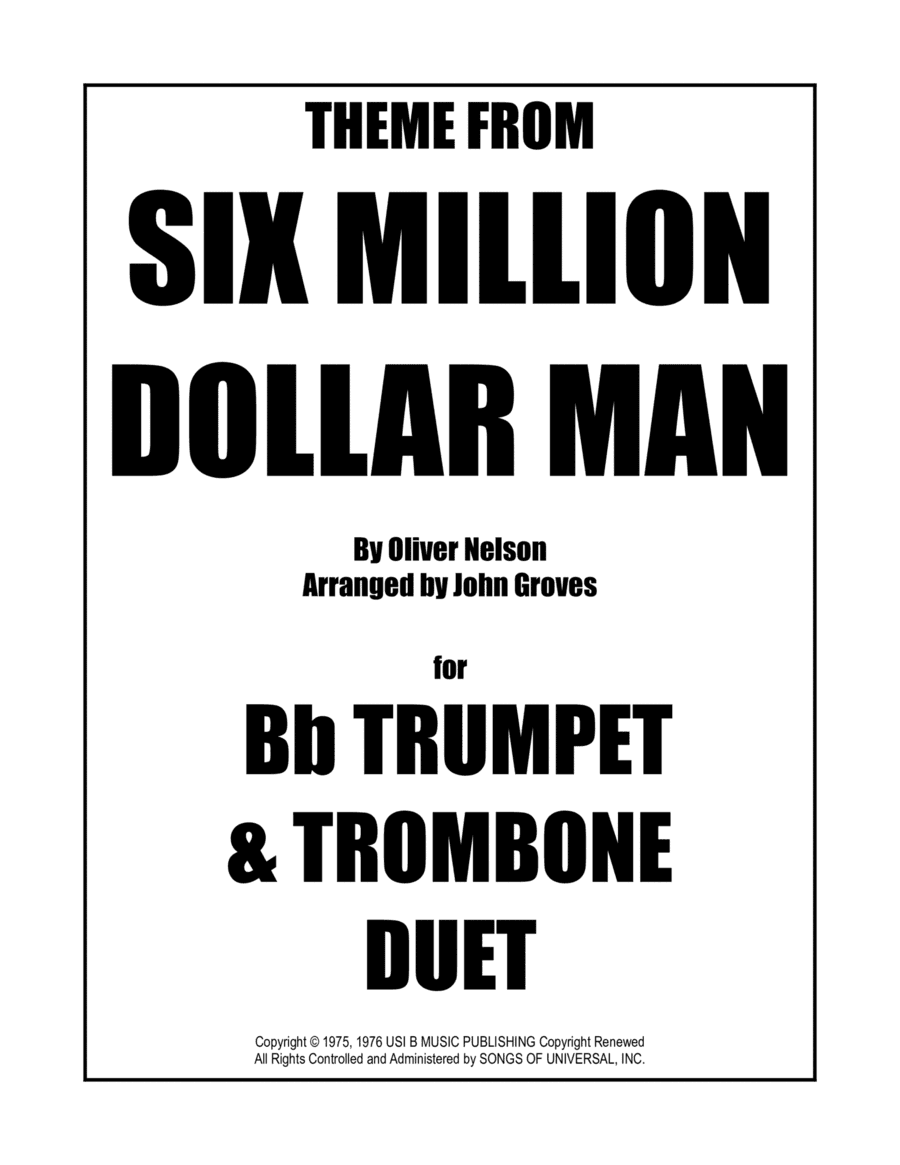 Theme From Six Million Dollar Man (arr. John Groves)