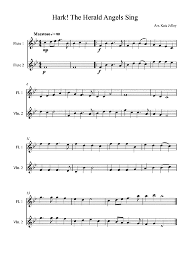 Hark! The Herald Angels Sing Duet (arr. Kate Jolley)