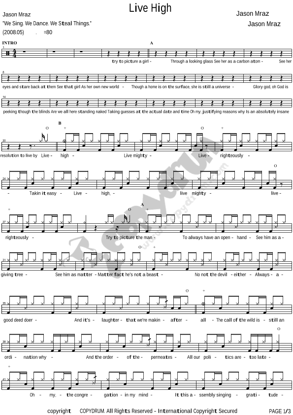 Live High (arr. COPYDRUM)