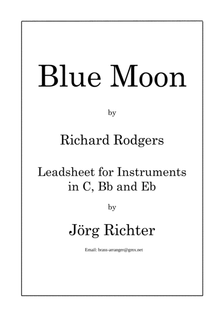 Blue Moon (arr. Jörg Richter)