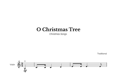 O Christmas Tree for Easy Violin Solo (arr. Marcos Soares)