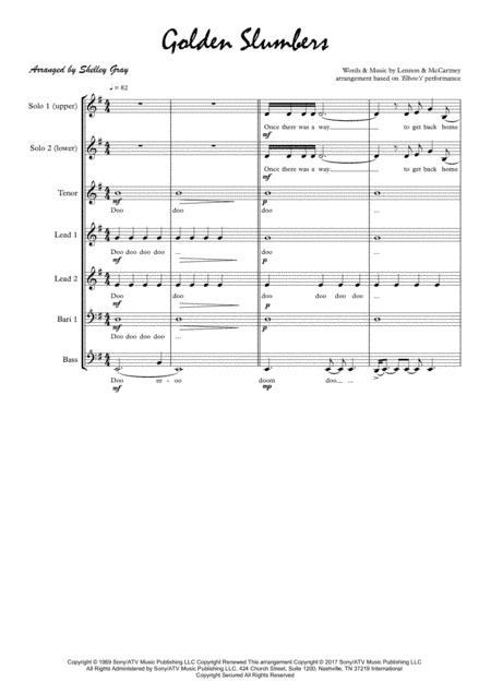 Golden Slumbers (arr. Shelley Gray)