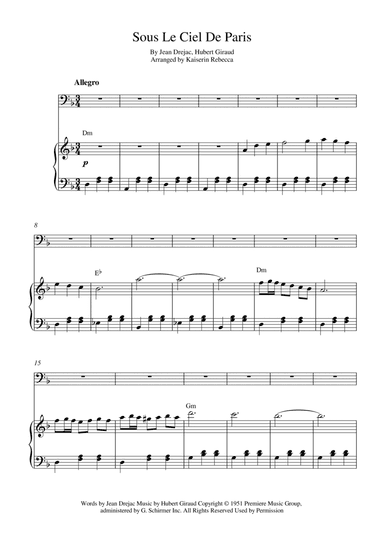 Sous Le Ciel De Paris (arr. Kaiserin Rebecca)