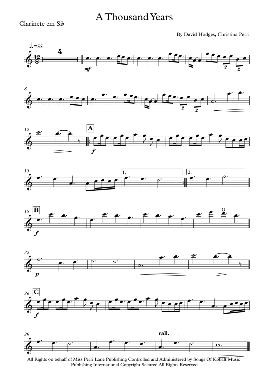 A Thousand Years (arr. Vinicius Louzada)