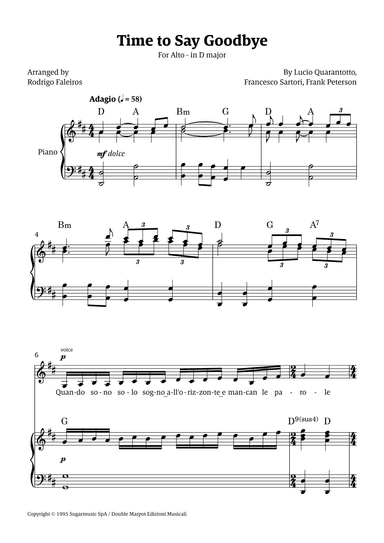 Time To Say Goodbye (arr. Rodrigo Faleiros)