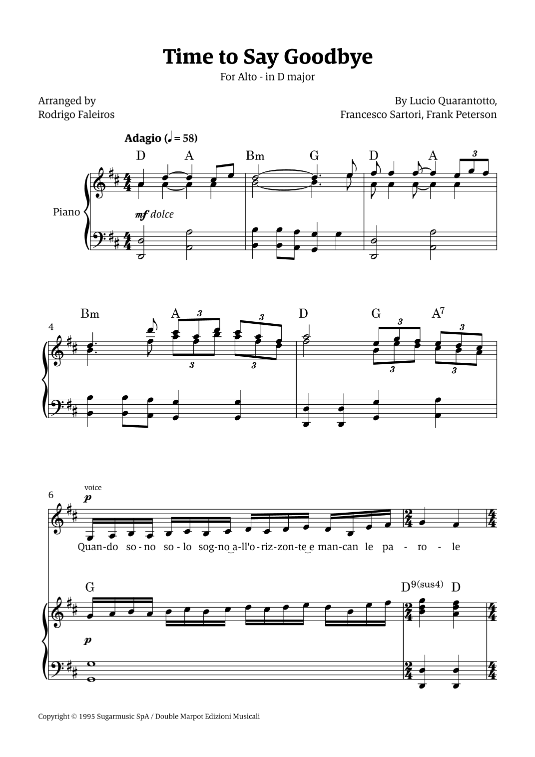Time To Say Goodbye (arr. Rodrigo Faleiros)