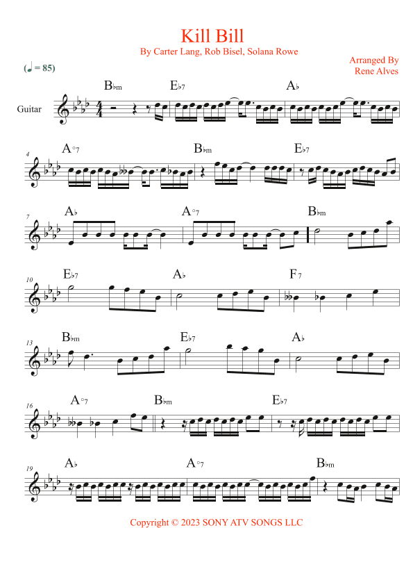Kill Bill (arr. Rene Alves)