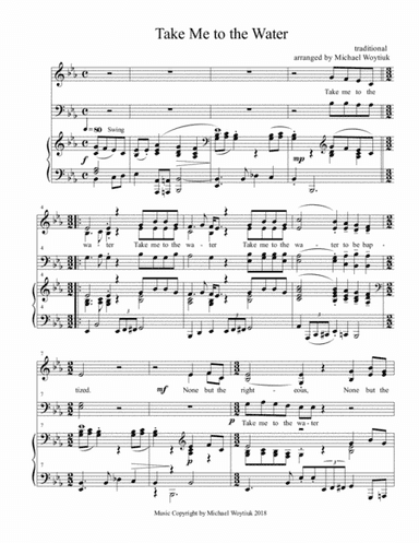 Take Me to the Water (arr. Michael Woytiuk)