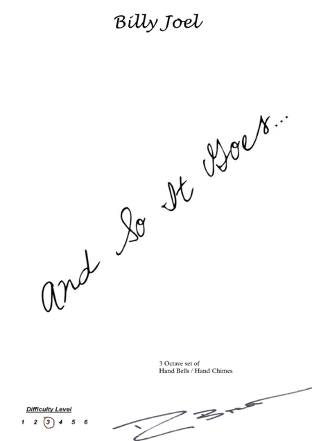 And So It Goes (arr. Copyright (c) - RpB Music 2017)
