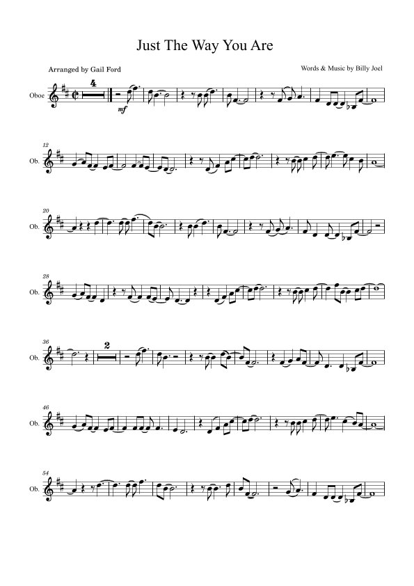 Just The Way You Are (arr. Gail Ford)
