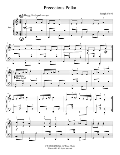 Precocious Polka (standard bass accordion)