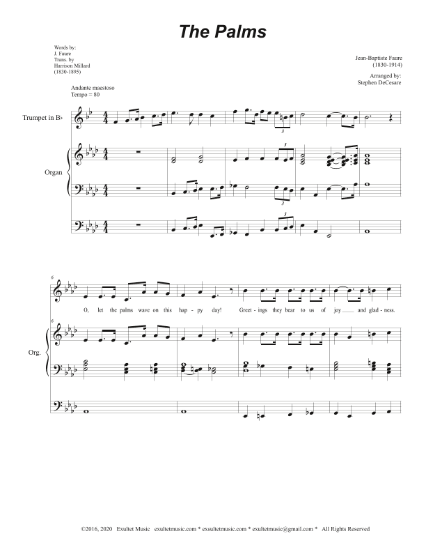 The Palms (Unison choir) (arr. Stephen DeCesare)