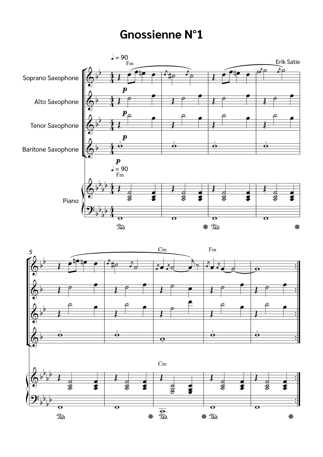 Gnossienne N°1 (arr. Jackson Spindler)