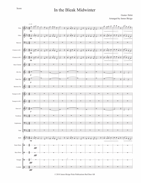 In the Bleak Midwinter (arr. James Bicigo)