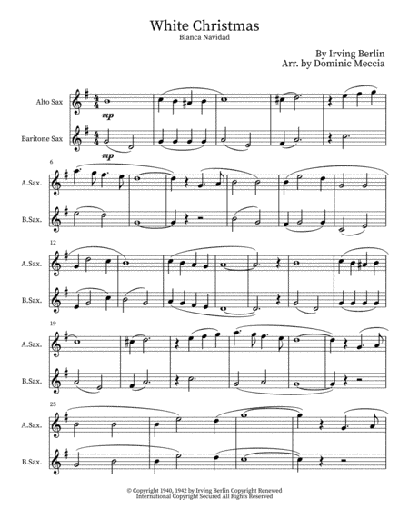 White Christmas (arr. Dominic Meccia)