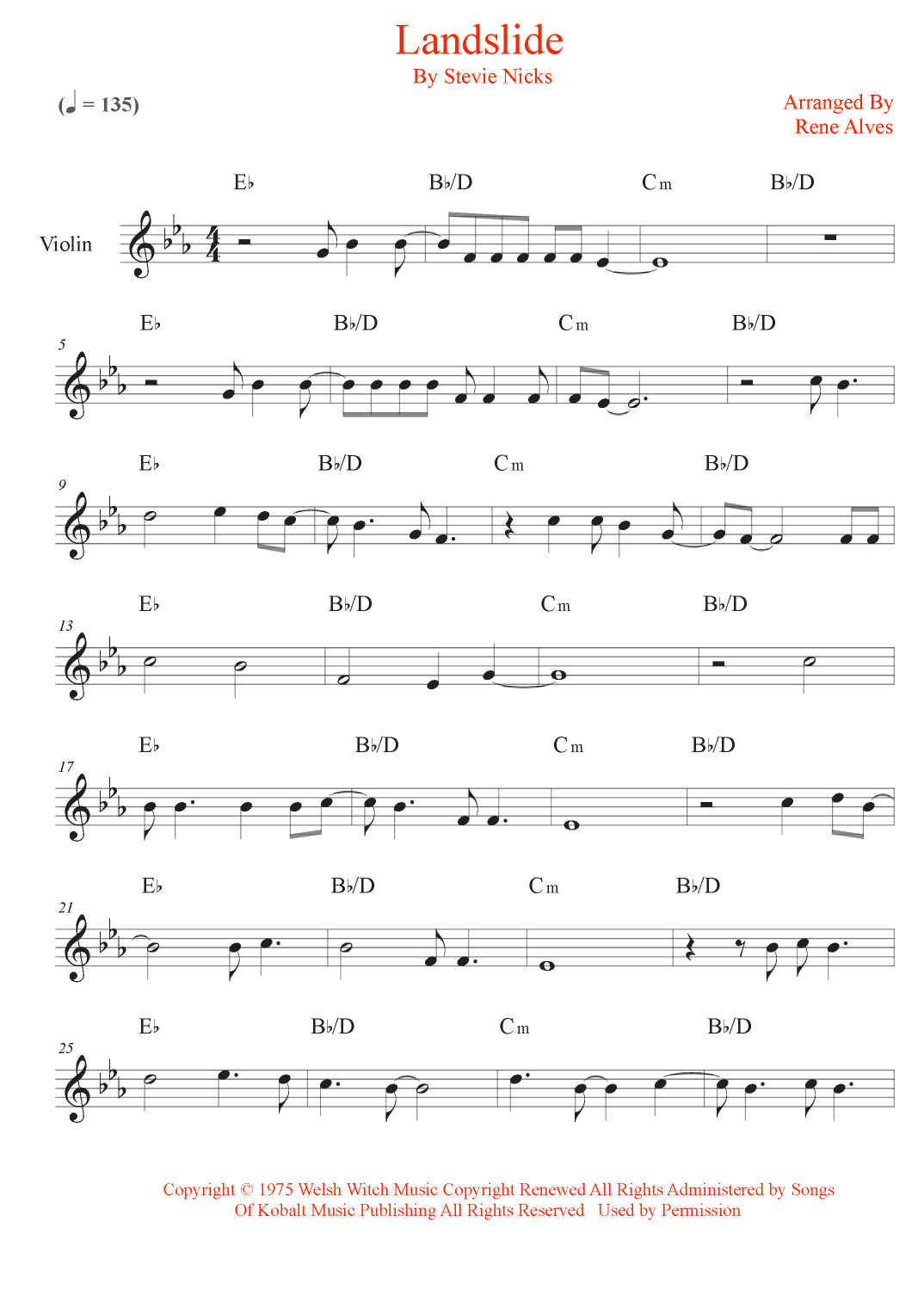 Landslide (arr. Rene Alves)